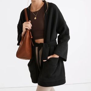 Madewell MWL Betterterry Wrap Sweatshirt Jacket